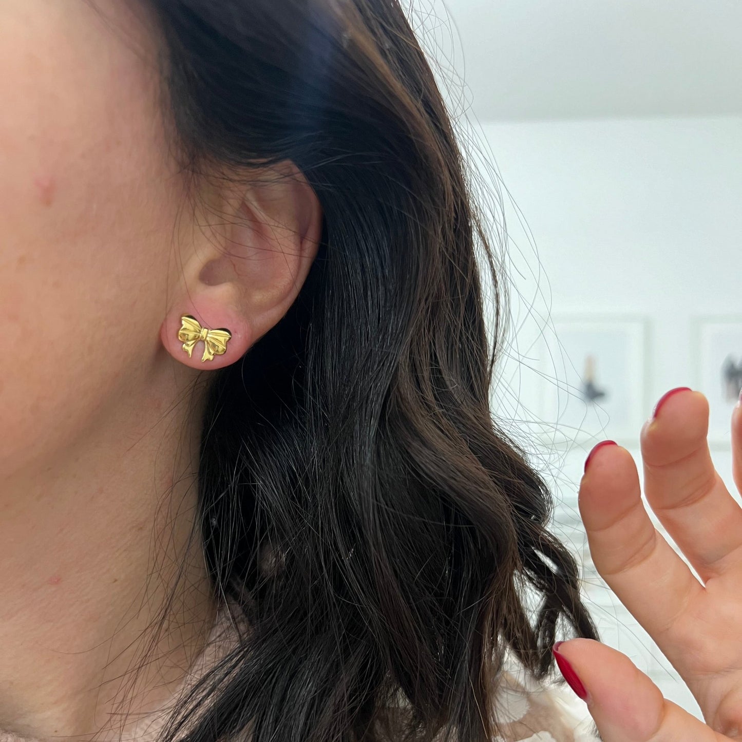 Orecchini lobo fiocchetto mini
