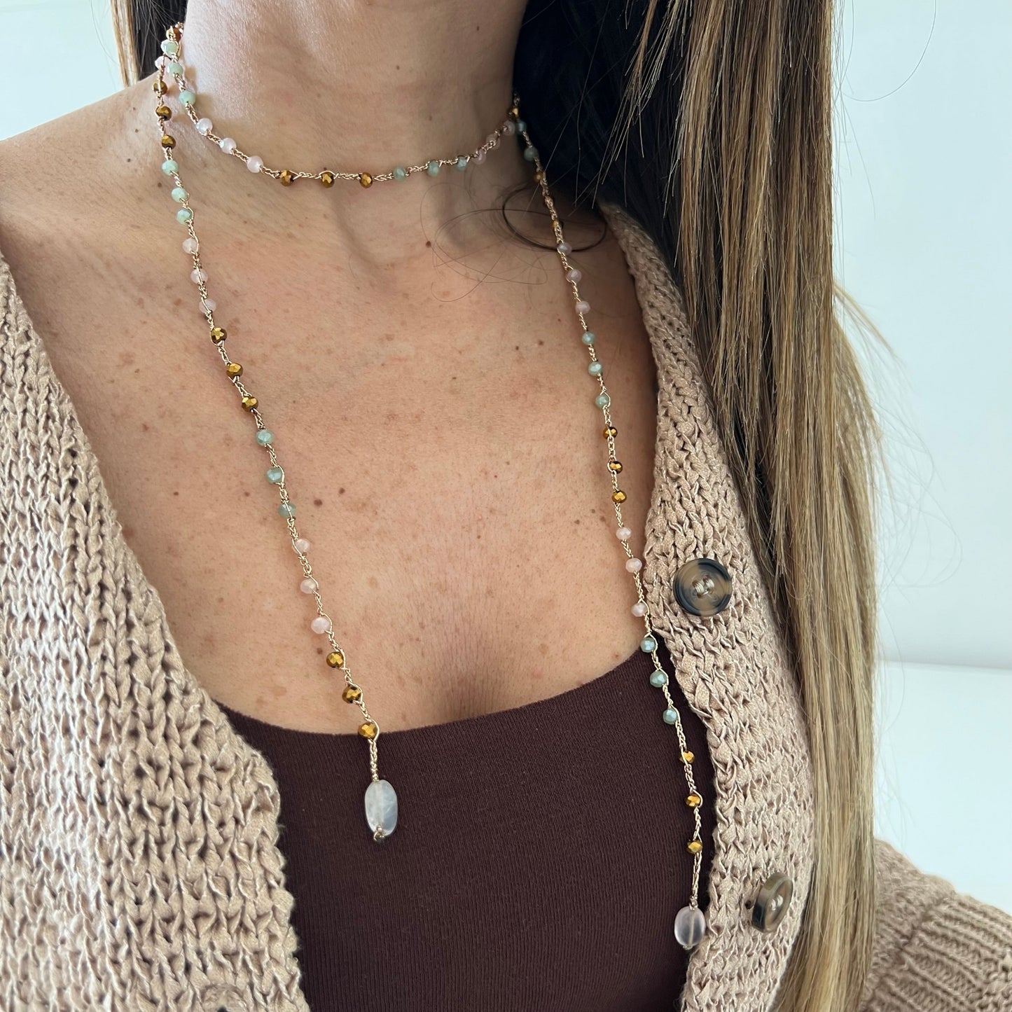 collana Filo di Sogni Verde Acqua