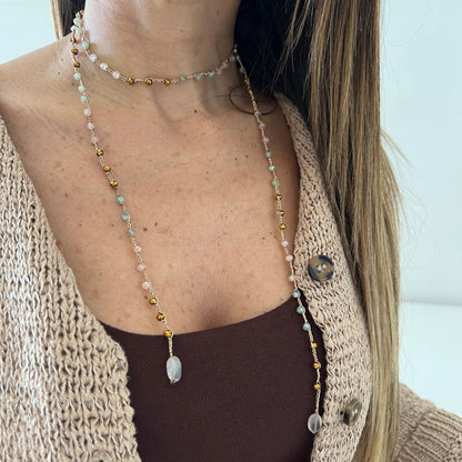 collana Filo di Sogni Verde Acqua