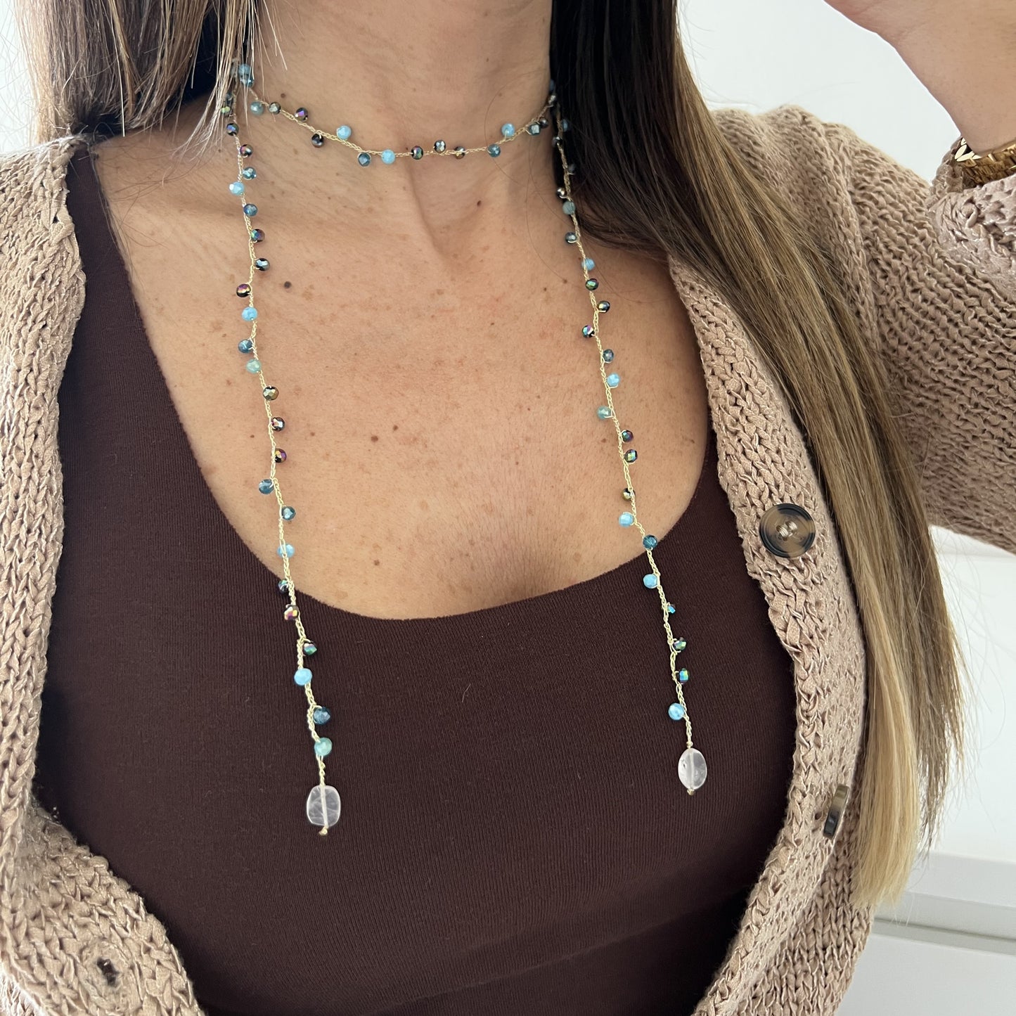 collana Filo di Sogni Celeste