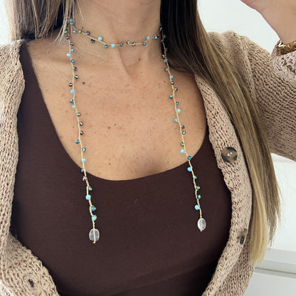 collana Filo di Sogni Celeste