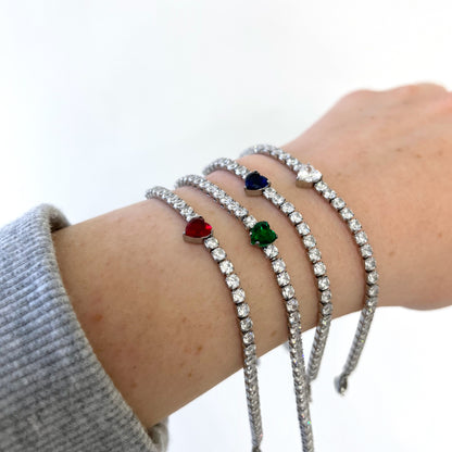 Bracciale Tennis Con Cuore