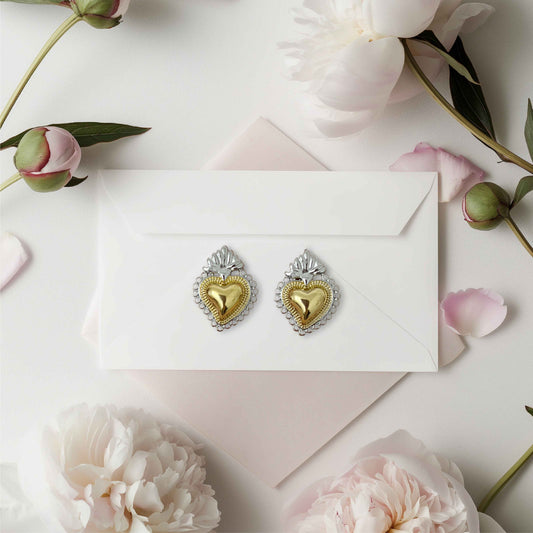 Orecchini Lobo Cuore Sacro