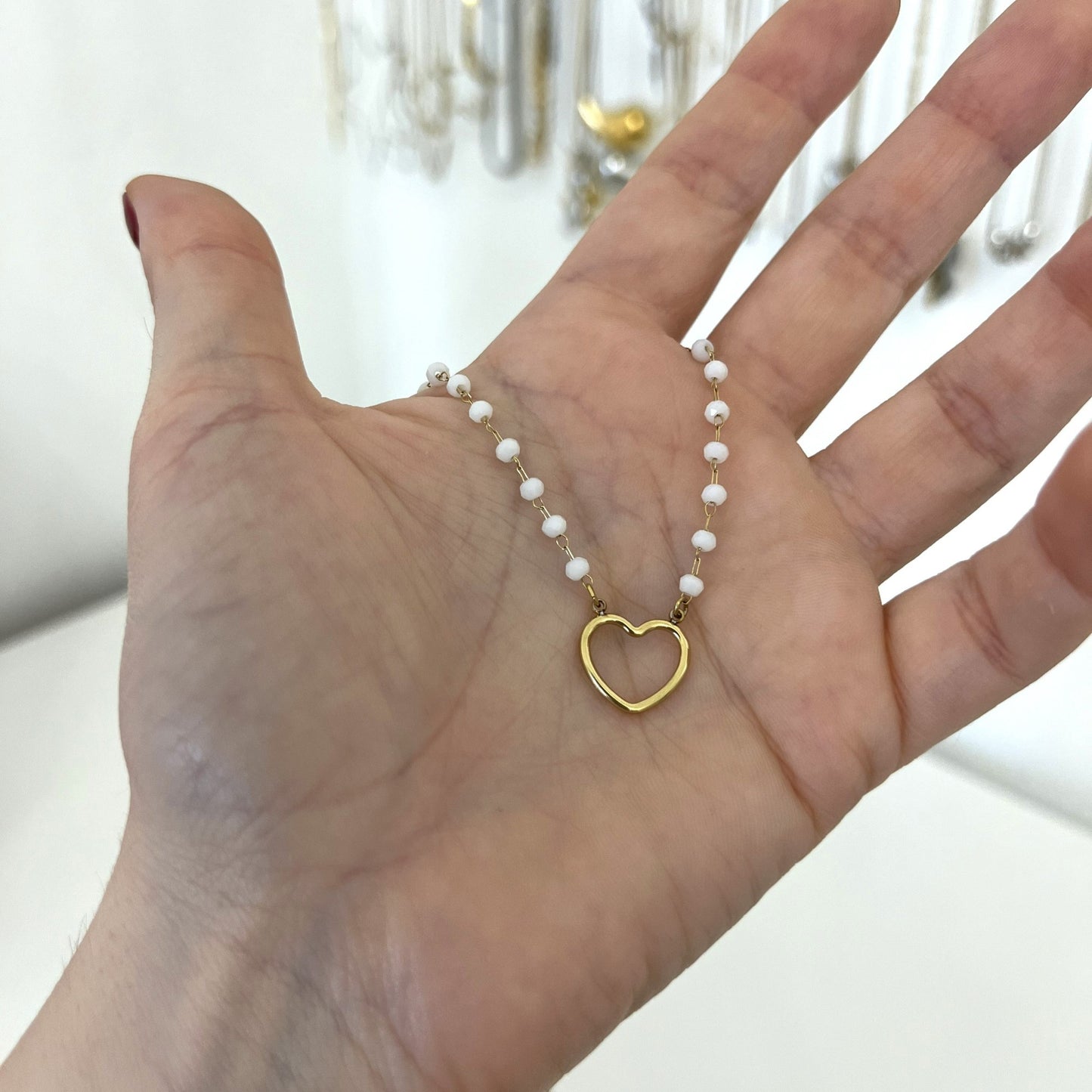 Collana Perline con Cuore