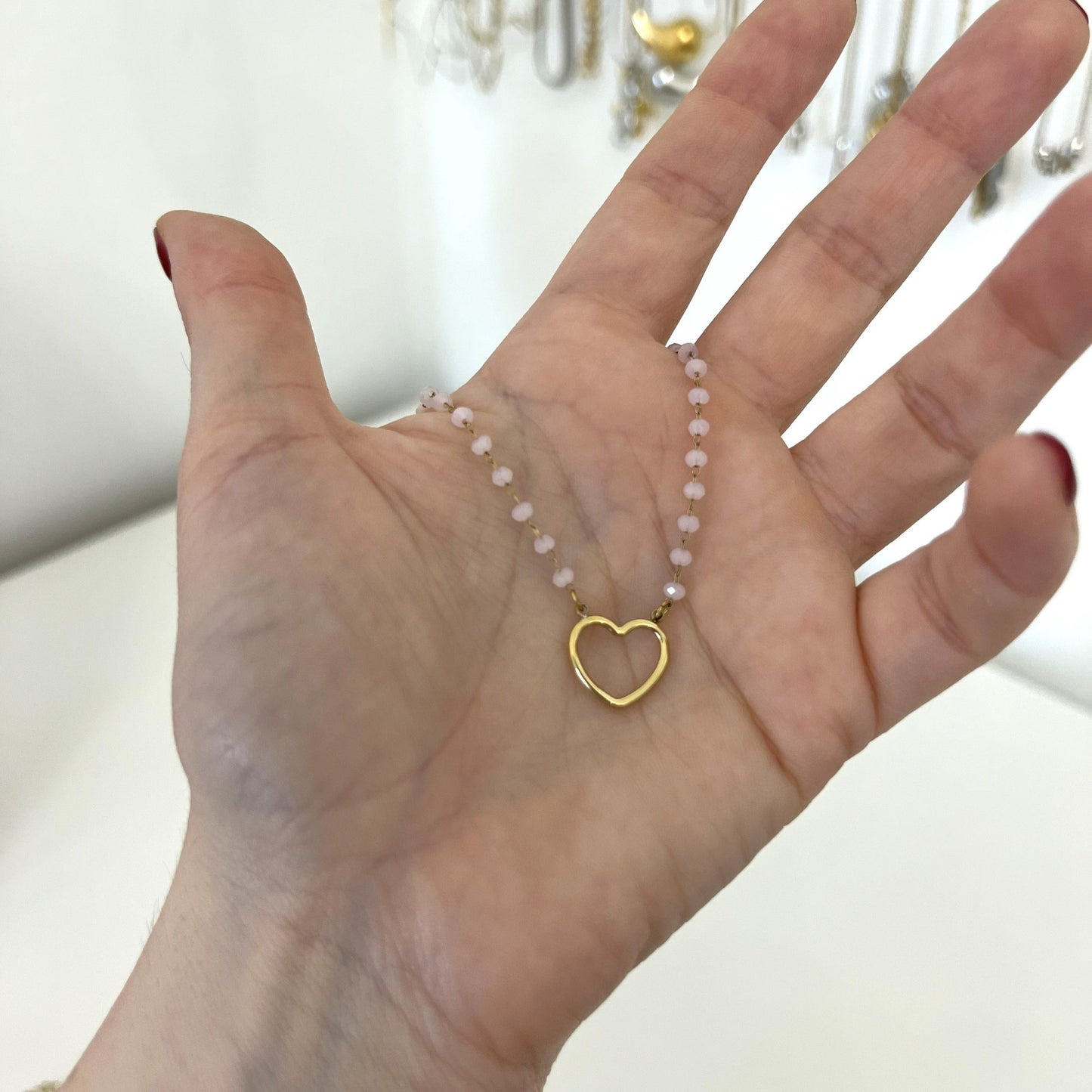 Collana Perline con Cuore