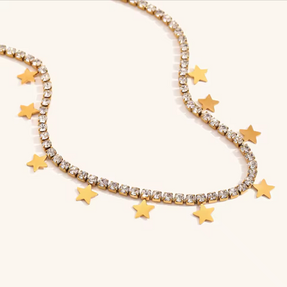 Collana stelline con strass