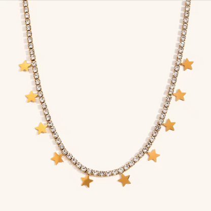 Collana stelline con strass