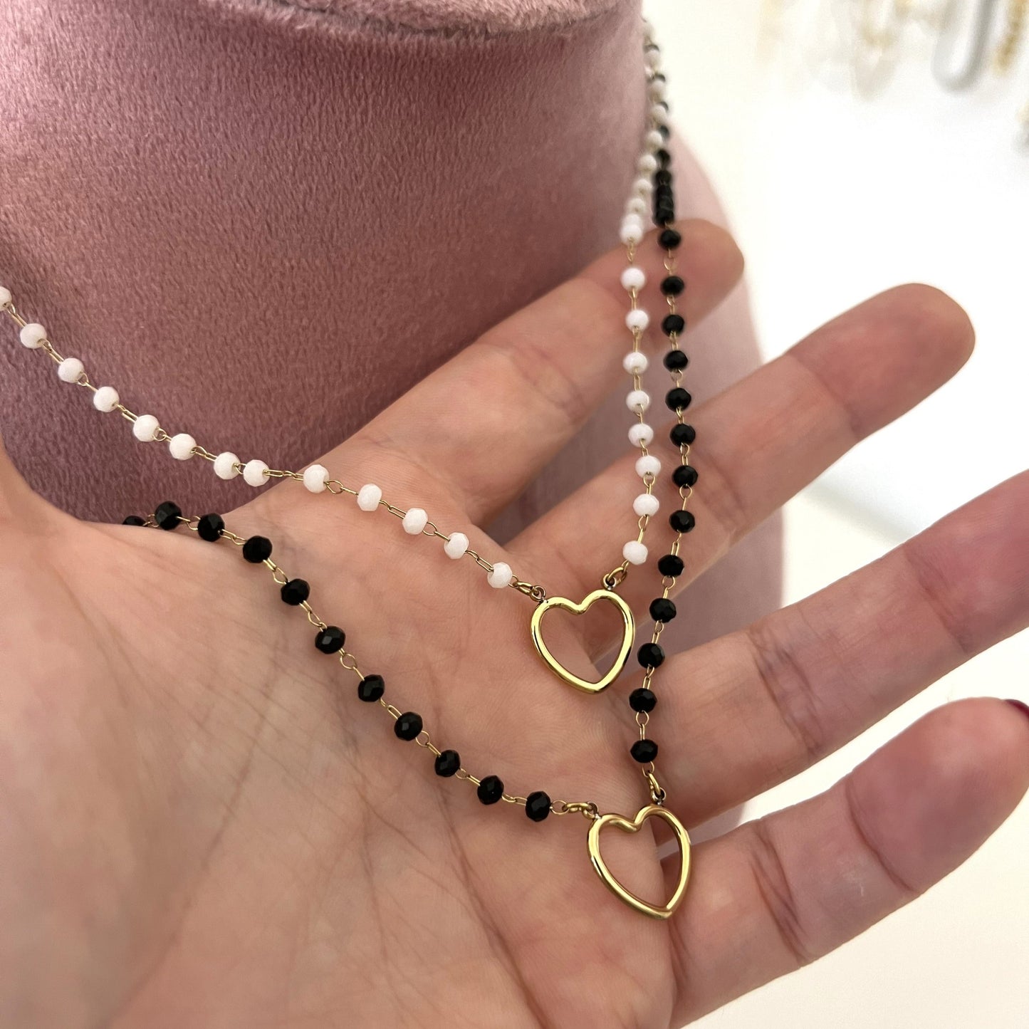 Collana Perline con Cuore