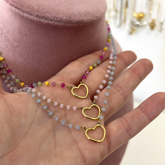 Collana Perline con Cuore