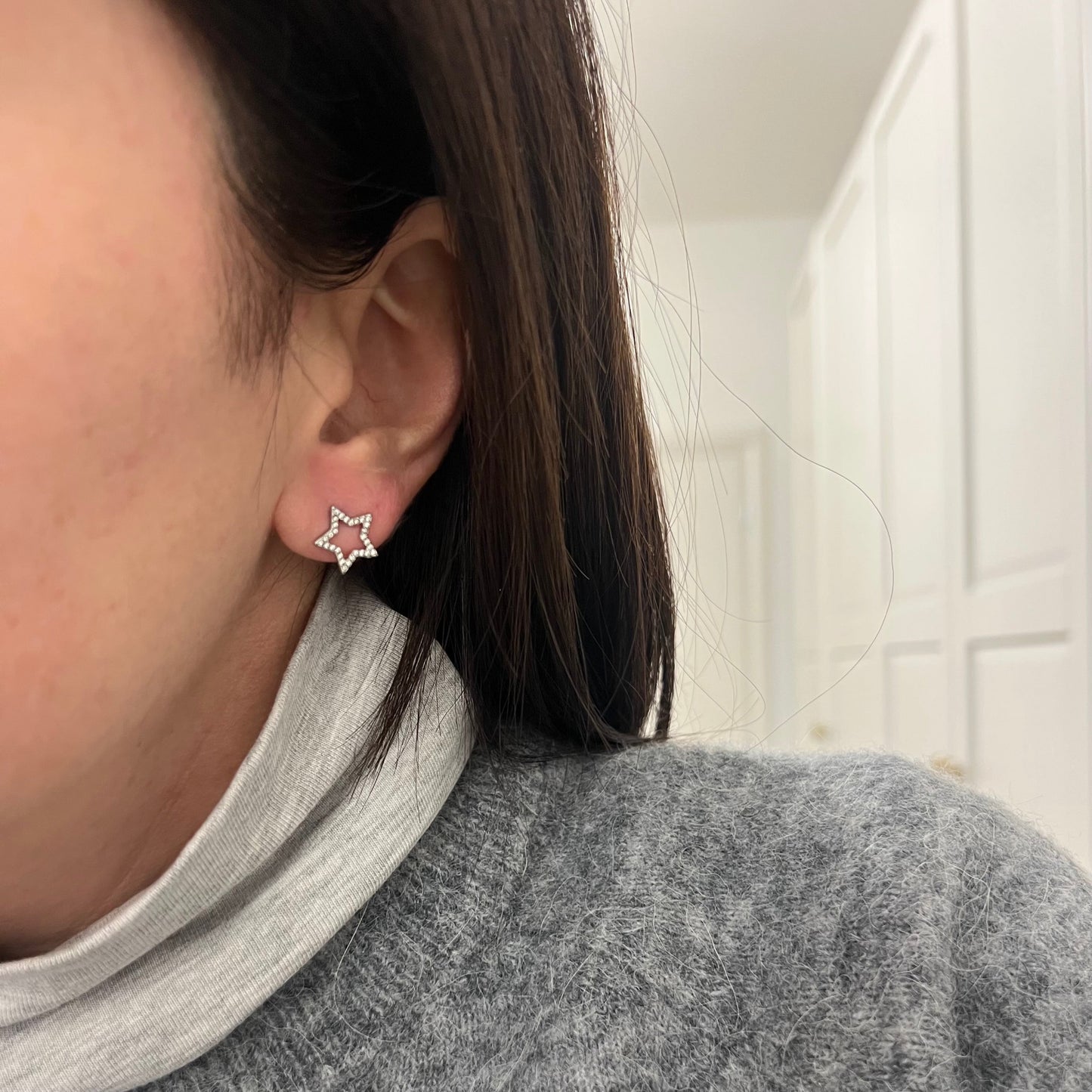 Orecchini mini stelline strass